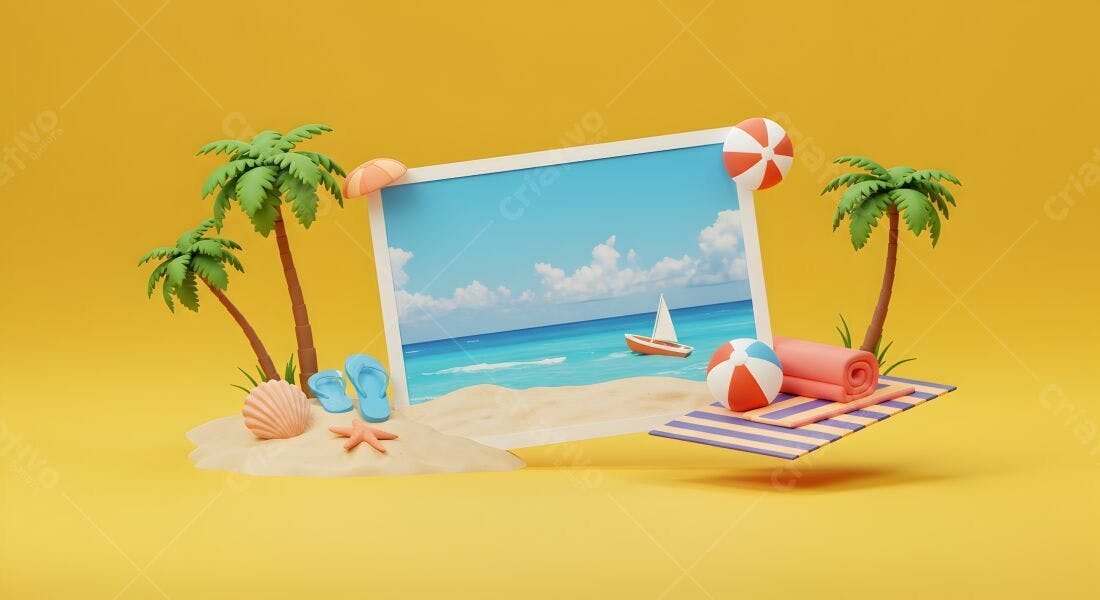 Foto de Praia Tropical com Acessórios