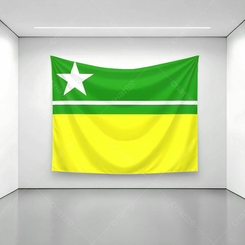 Bandeira Da Cidade De Boa Vista Exposta Em Uma Parede De Uma Sala