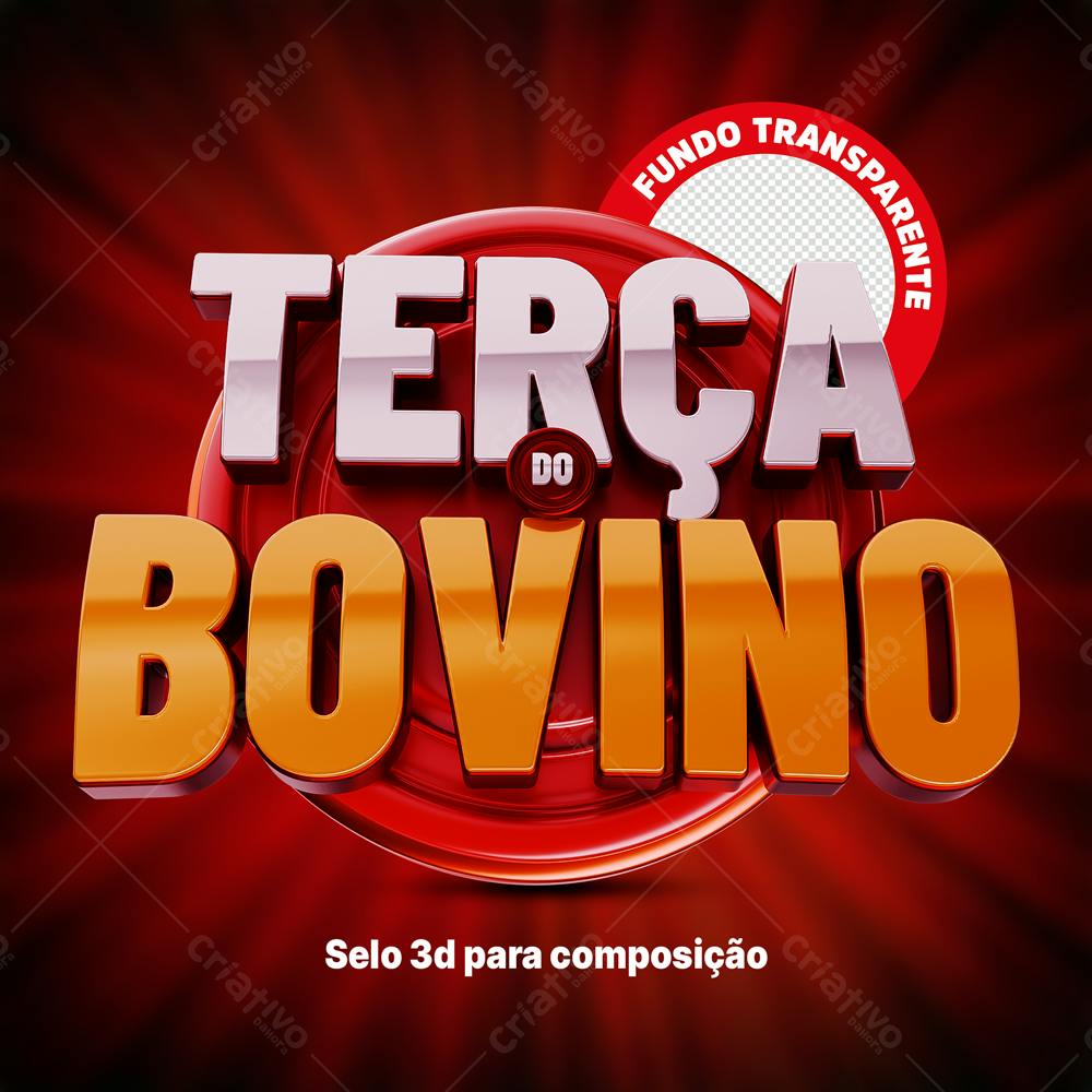 Selo 3D composição vermelho e dourado metálico