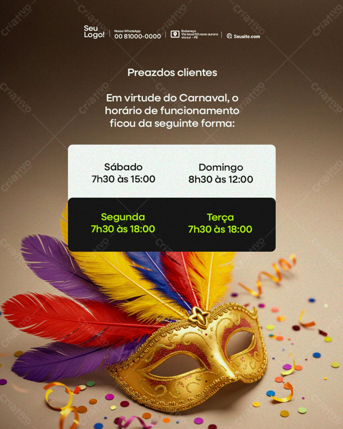 Flyer Carnaval PSD Editável