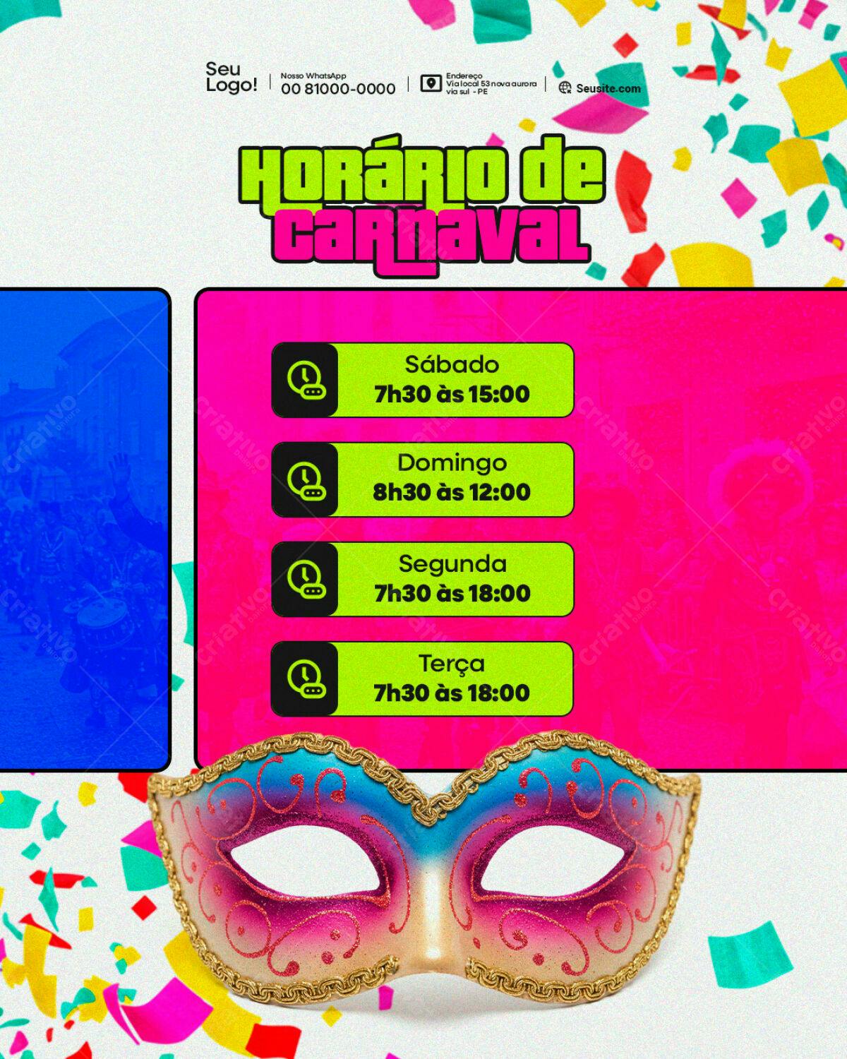 Flyer Carnaval PSD Editável