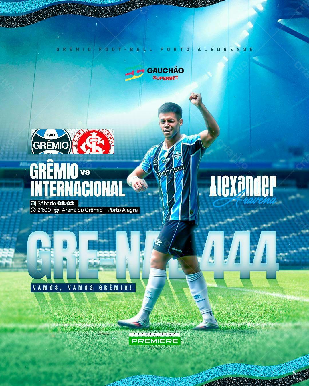 Flyer Grêmio x Internacional PSD Editável