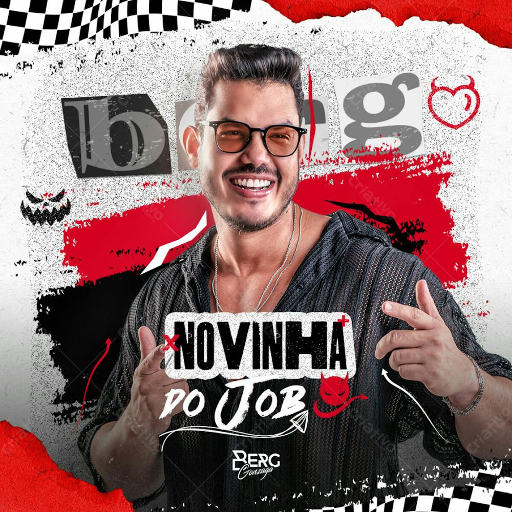 Capa Single Novinha do Job - Berg Gonzaga