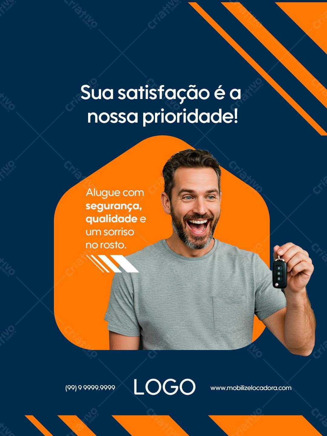 Post para Locadora de Carros PSD Editável