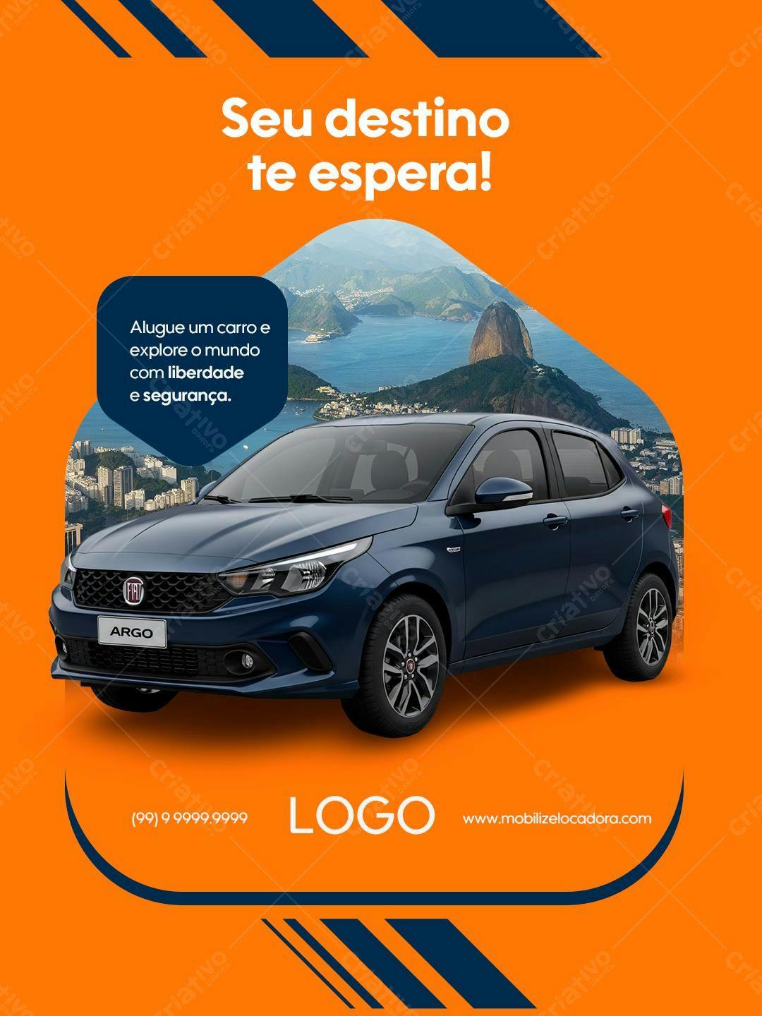 Flyer Aluguel de Carro PSD Editável