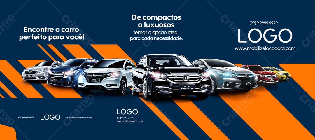 Banner Locação de Carros Honda PSD Editável