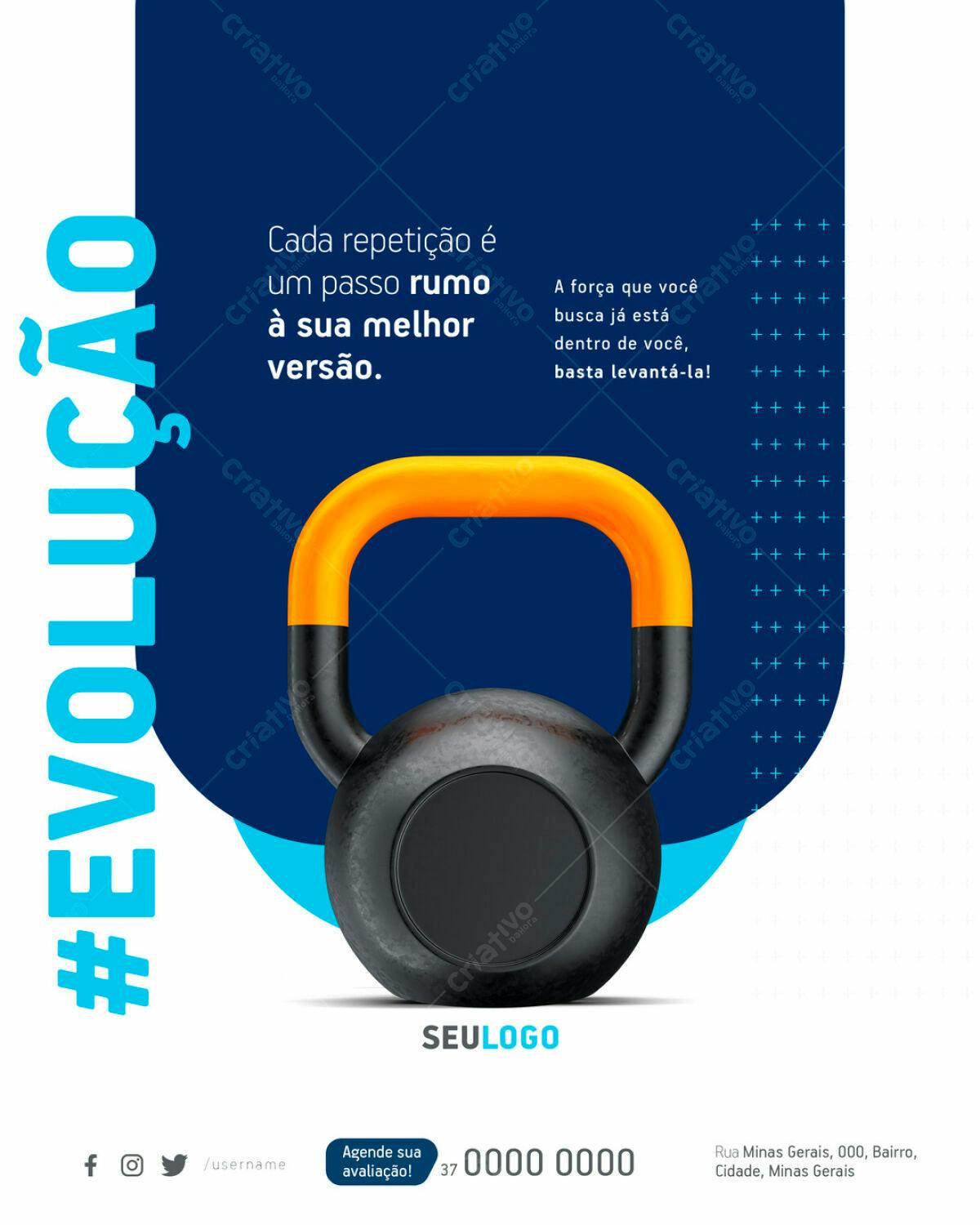 Post para Academia PSD Editável