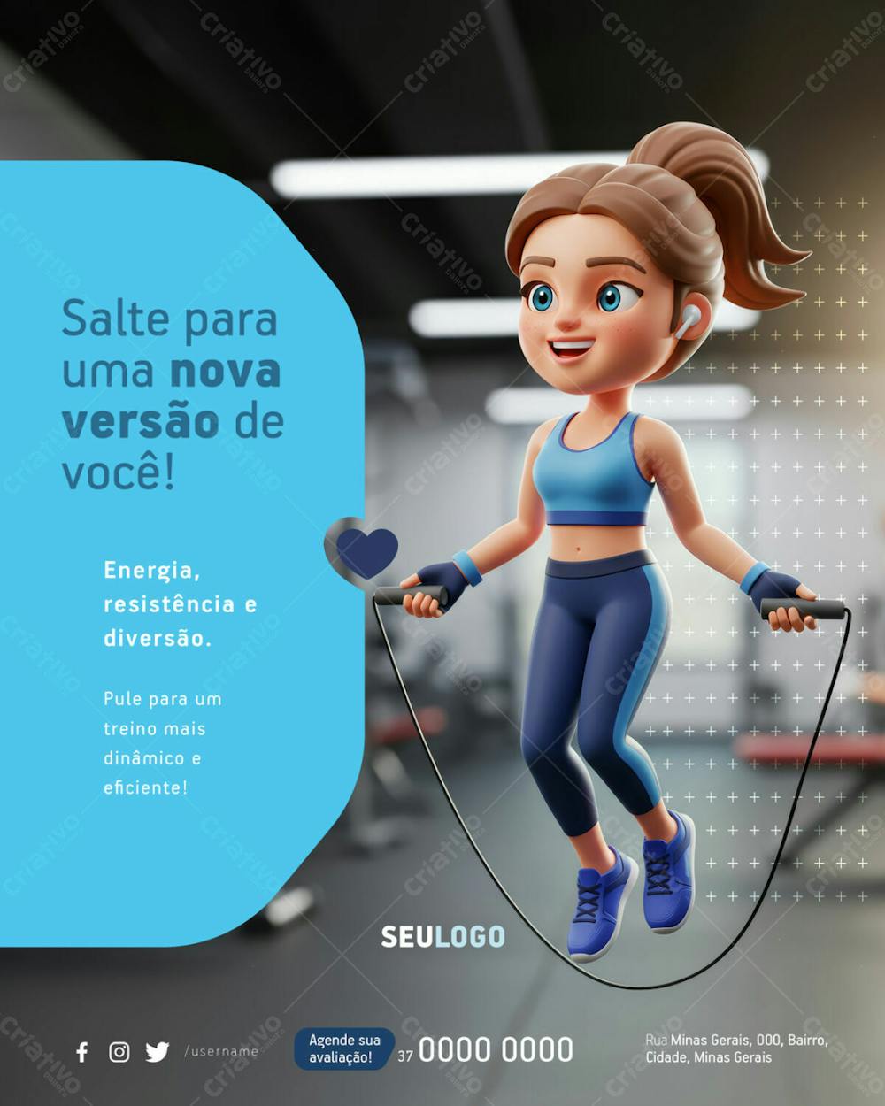 Psd Editável Academia Personal Fitness Crossfit Salte Para Uma Nova Versão 02 25