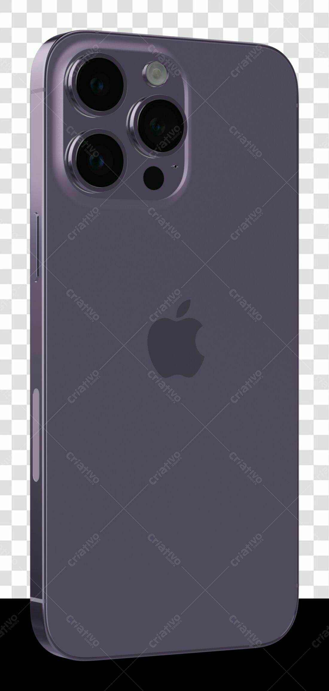 Mockup iPhone Roxo PNG com fundo transparente