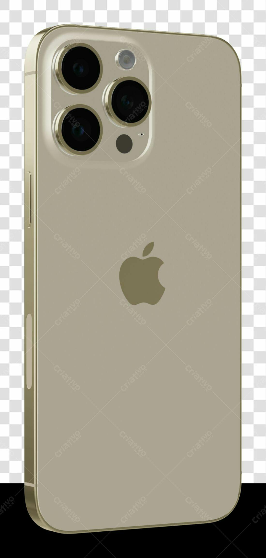 Mockup iPhone Bege PNG com fundo transparente