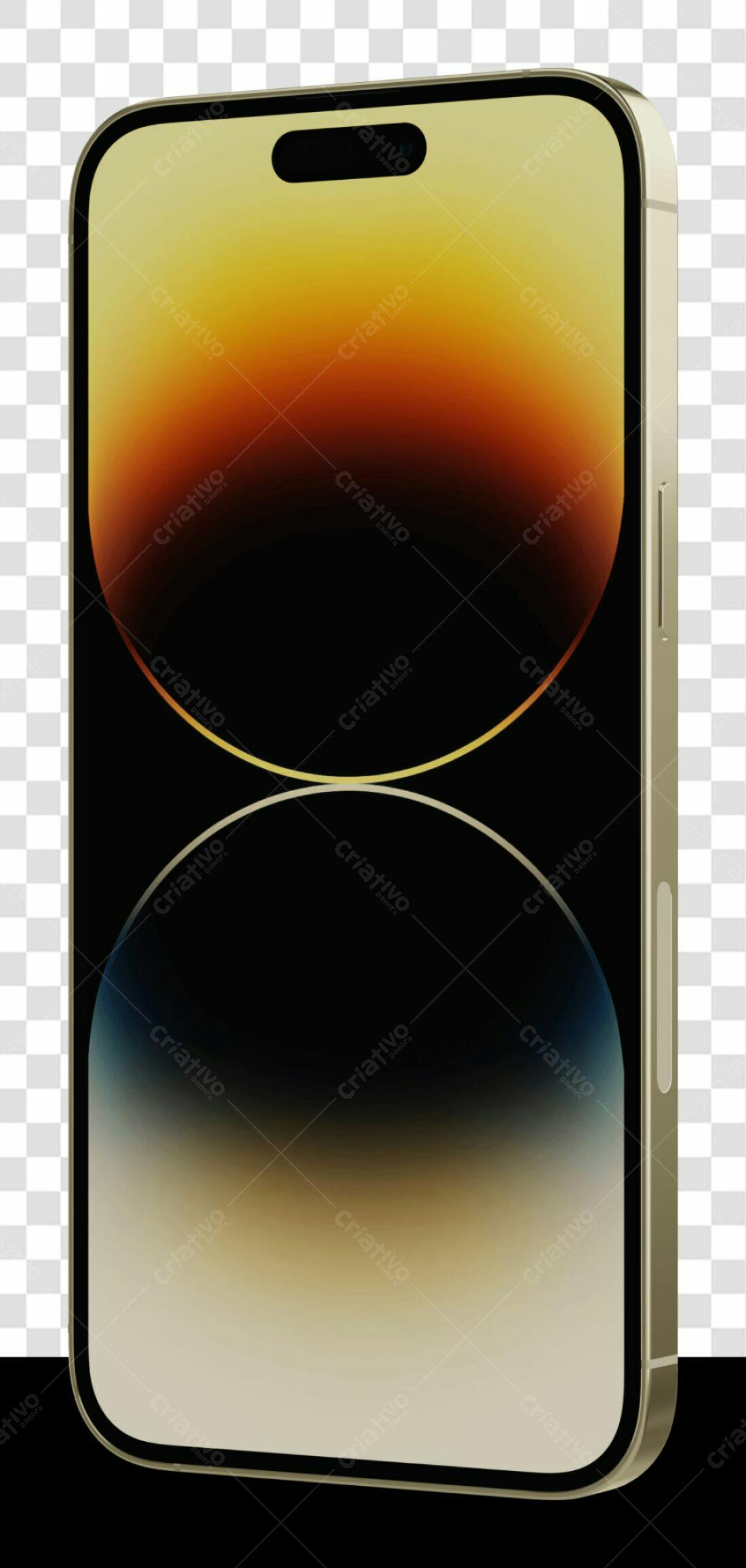 Mockup iPhone com fundo degradê PNG com fundo transparente