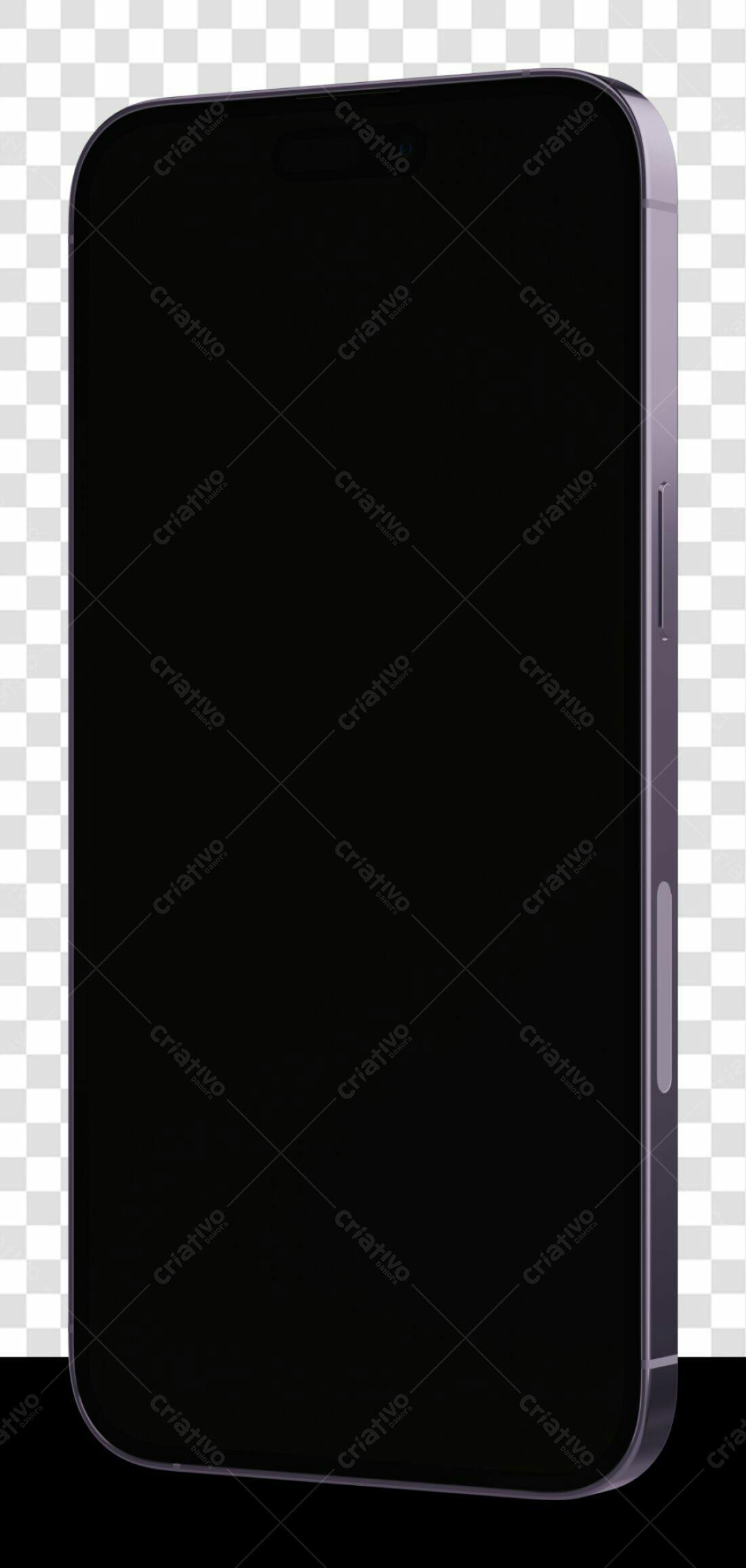 Mockup Smartphone Roxo PNG com fundo transparente