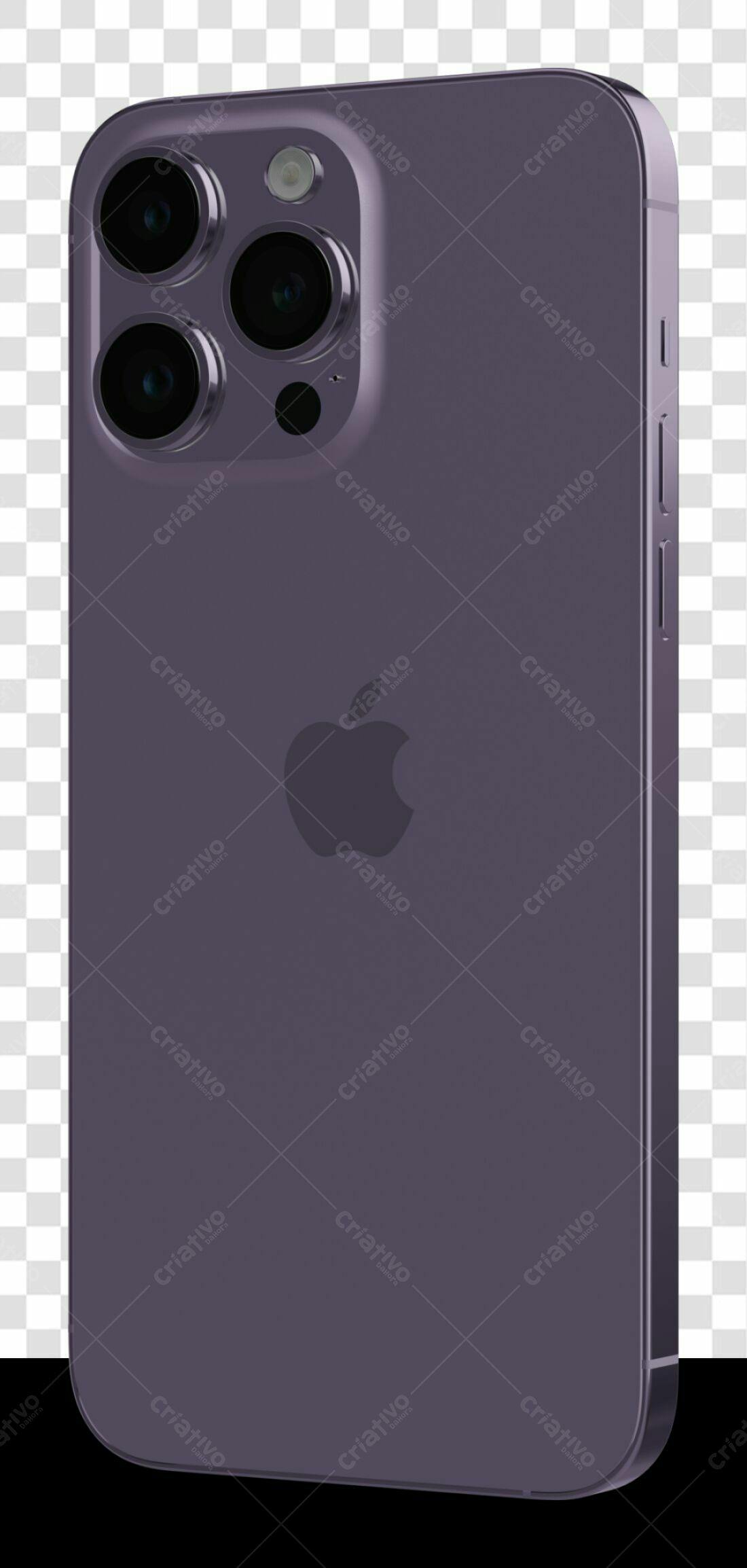 Mockup iPhone Roxo PNG com fundo transparente
