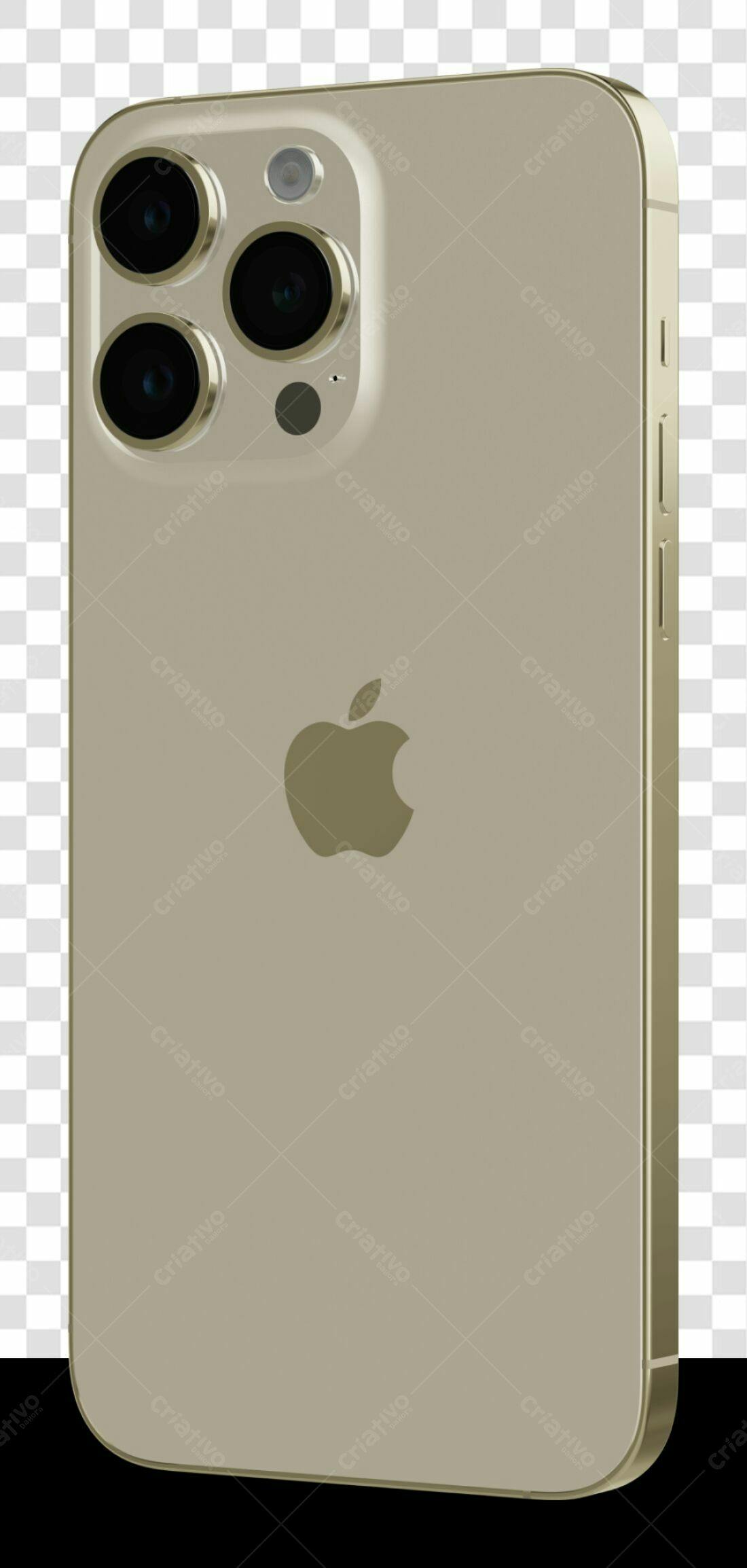 Mockup iPhone Bege PNG com fundo transparente