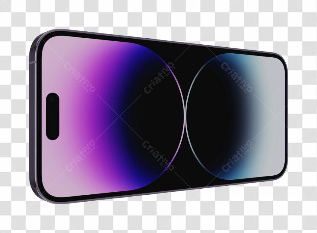 Mockup Smartphone Tela Gradiente PNG com fundo transparente