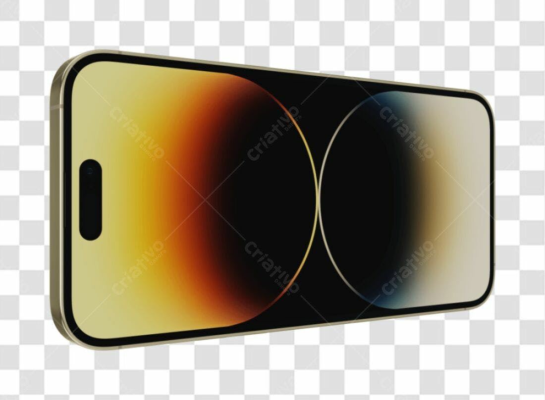 Mockup Smartphone tons quentes PNG com fundo transparente