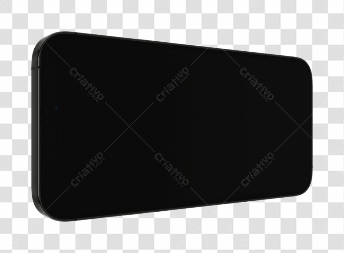 Mockup Celular Preto PNG com fundo transparente