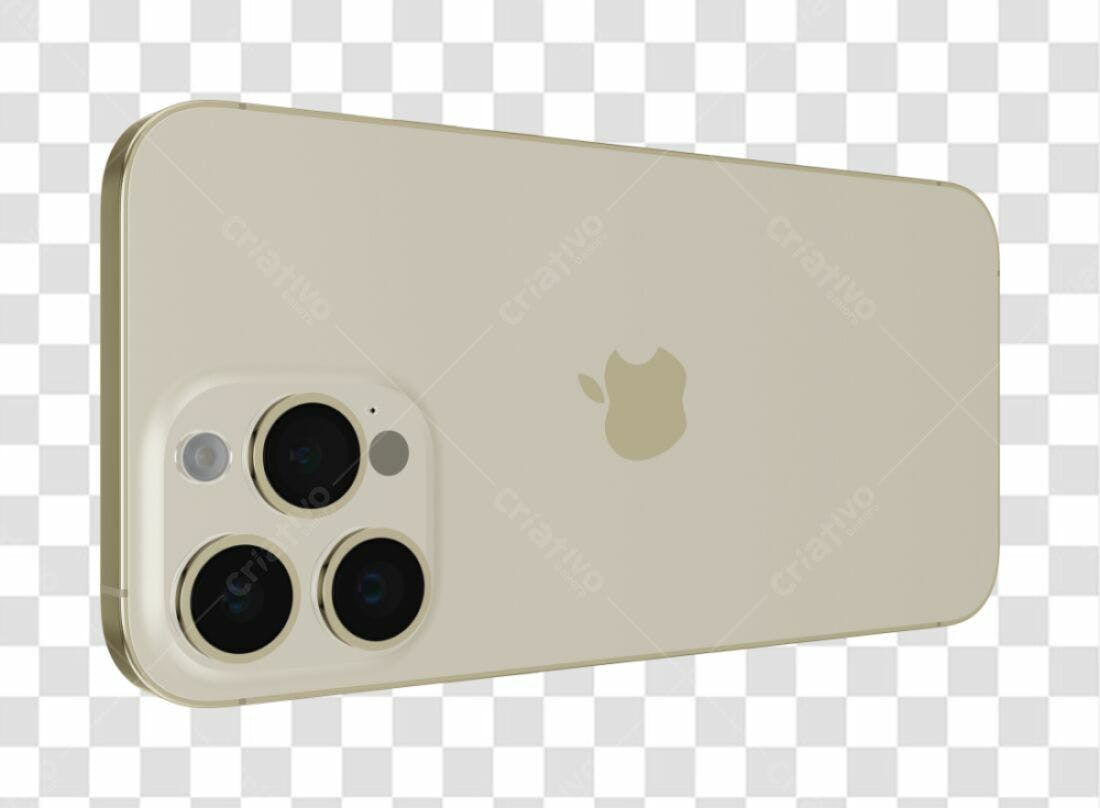 Mockup iPhone Bege PNG com fundo transparente