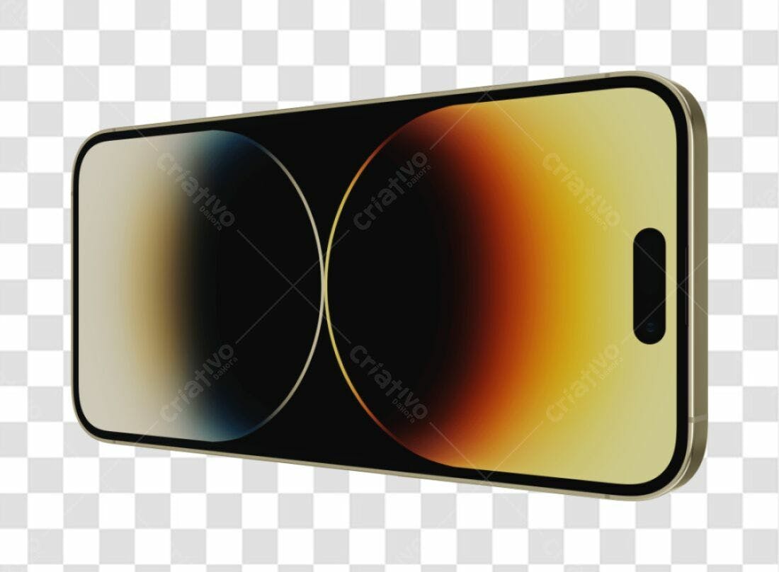 Mockup Smartphone tons quentes PNG com fundo transparente
