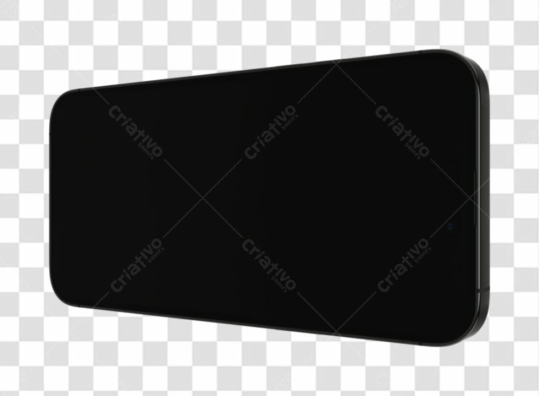 Mockup Celular Preto PNG com fundo transparente