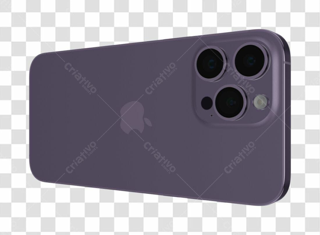 Mockup iPhone Roxo PNG com fundo transparente