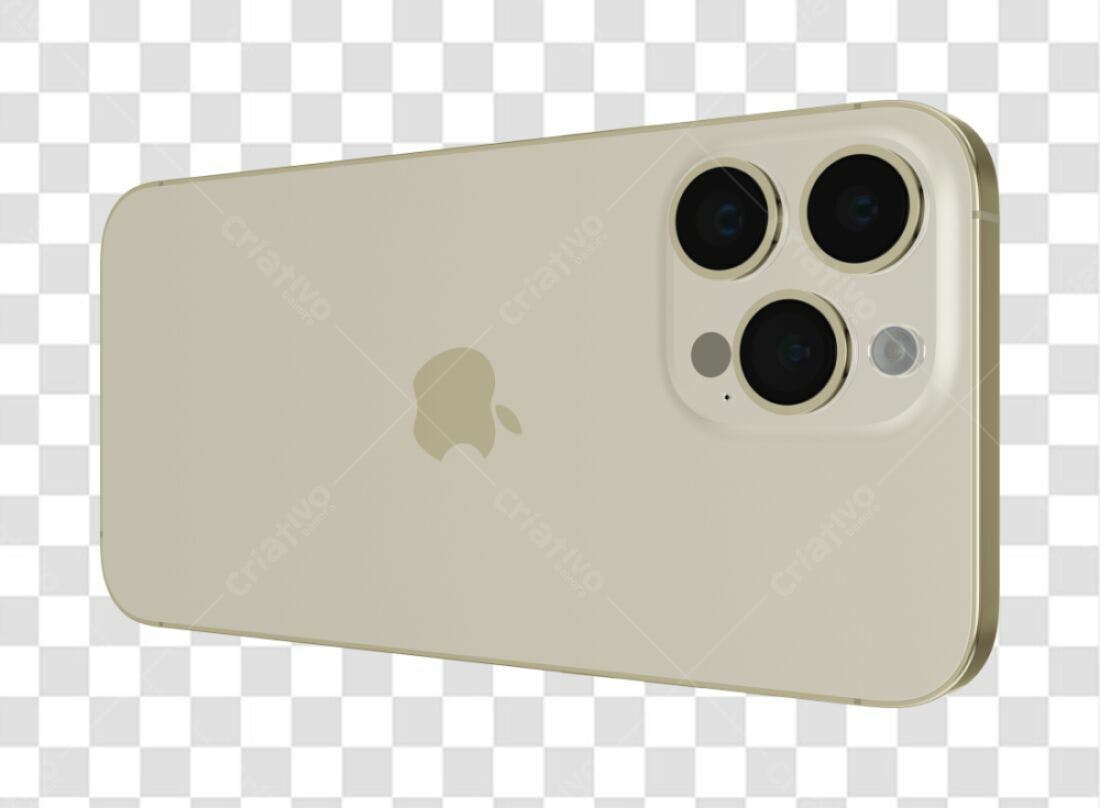Mockup iPhone Bege PNG com fundo transparente