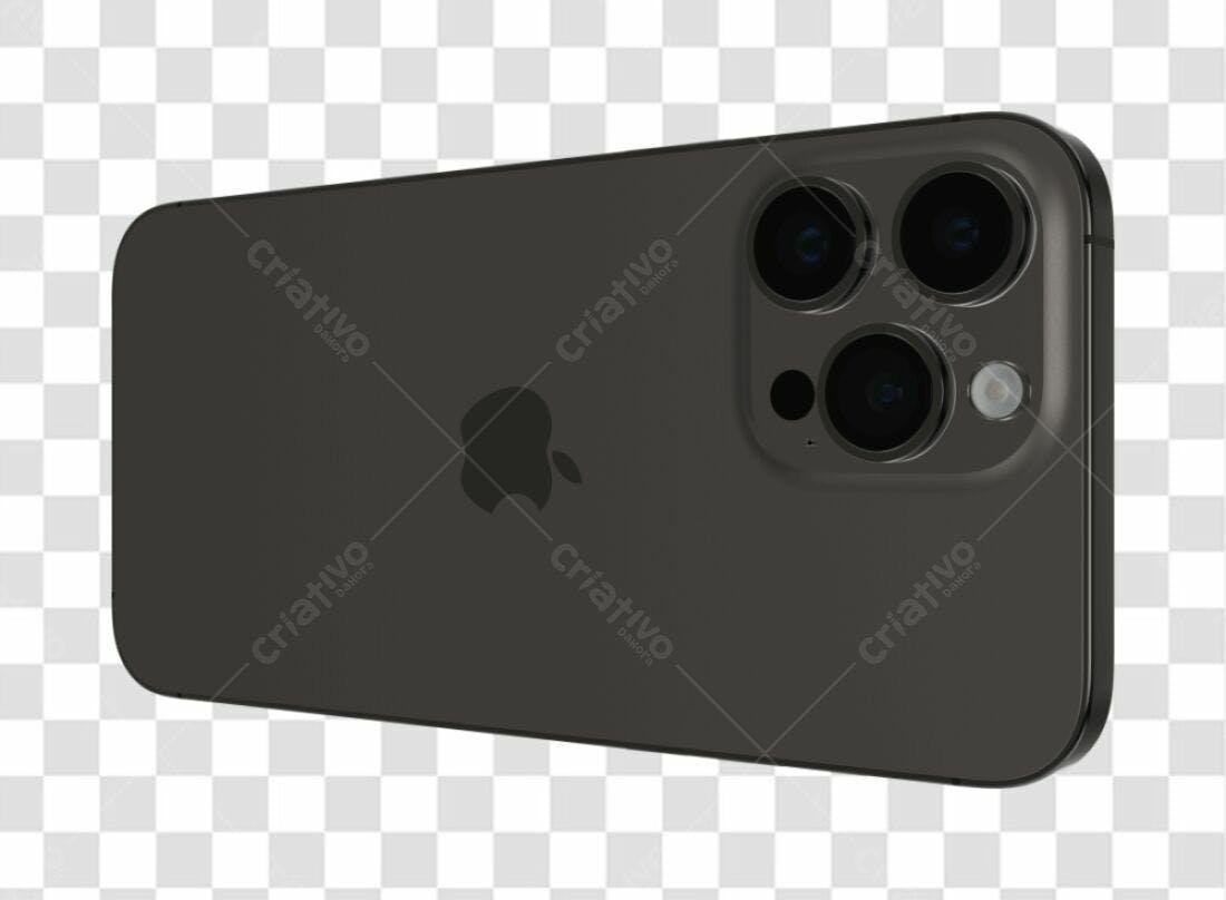 Mockup iPhone Escuro PNG com fundo transparente