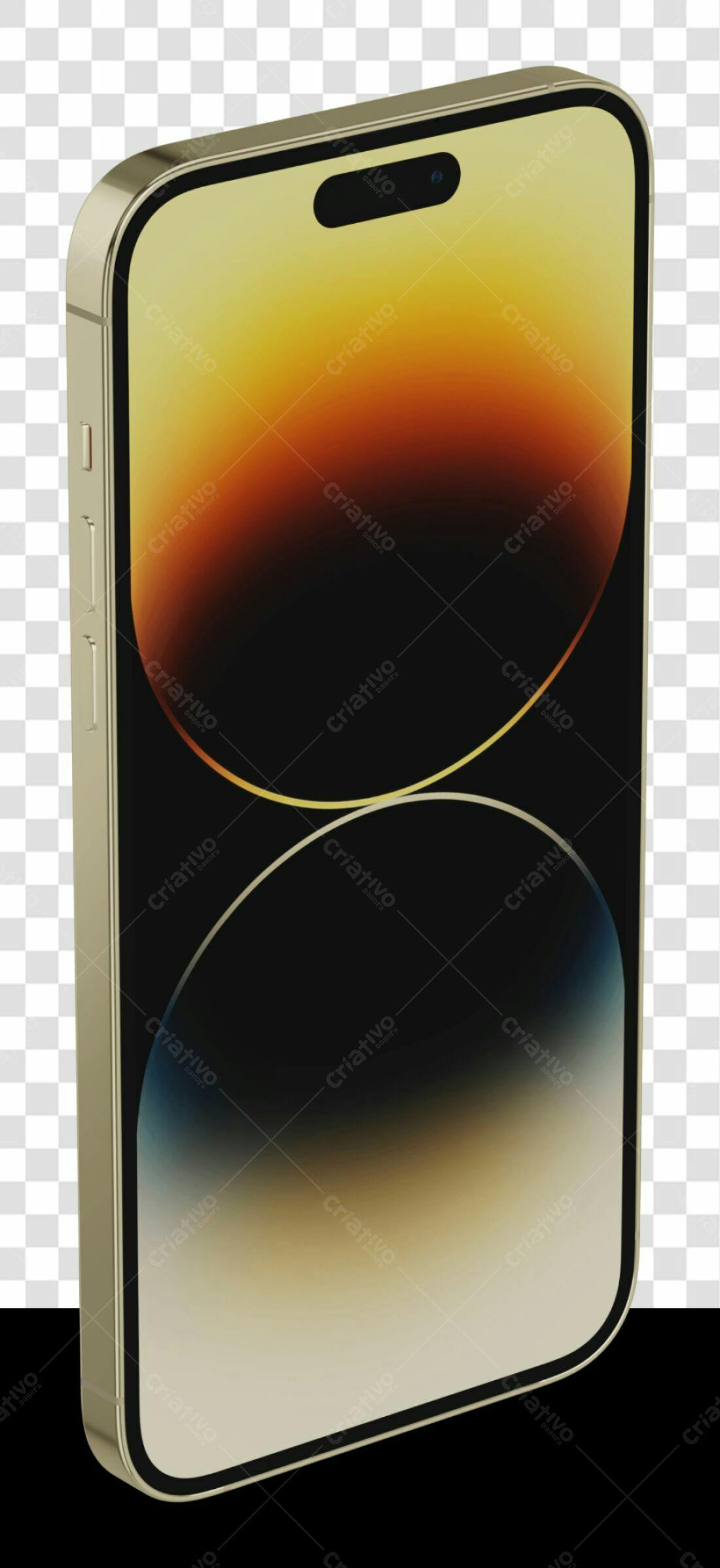 Mockup Celular tons terrosos PNG com fundo transparente