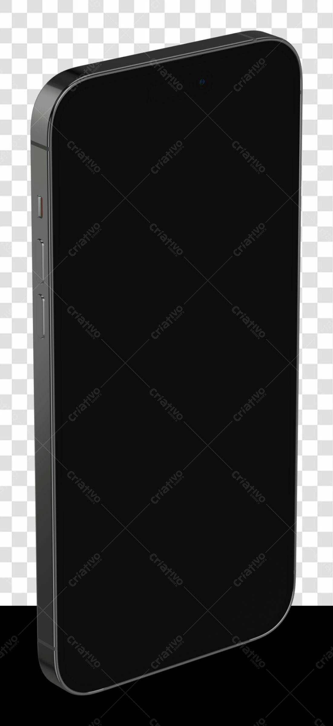 Mockup Smartphone Preto PNG com fundo transparente