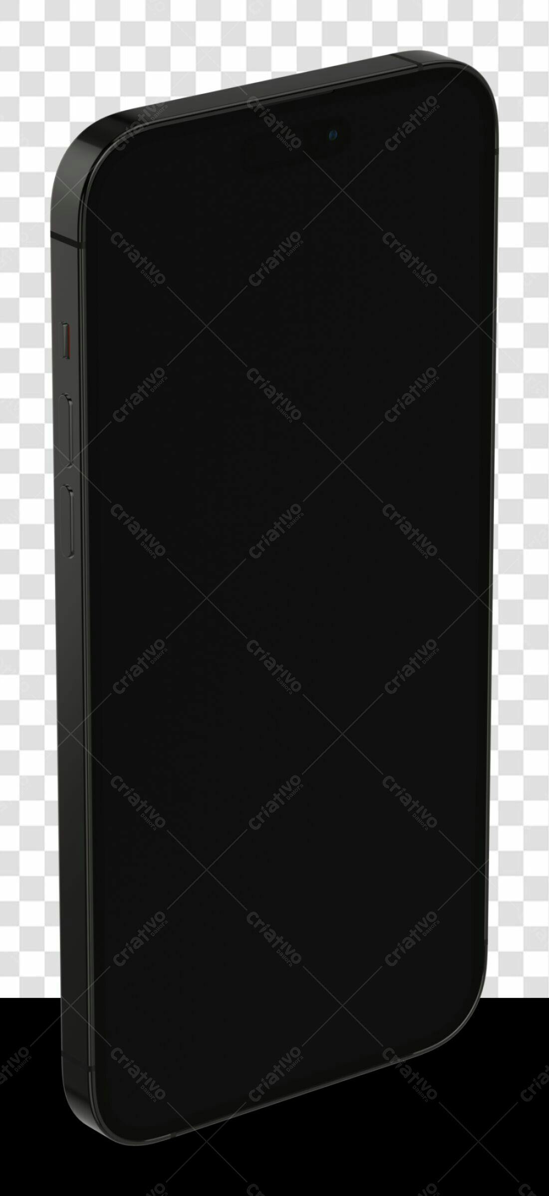 Mockup Smartphone Preto PNG com fundo transparente