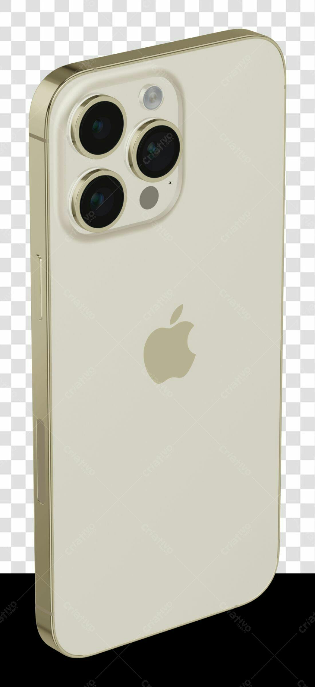 Mockup iPhone Bege PNG com fundo transparente