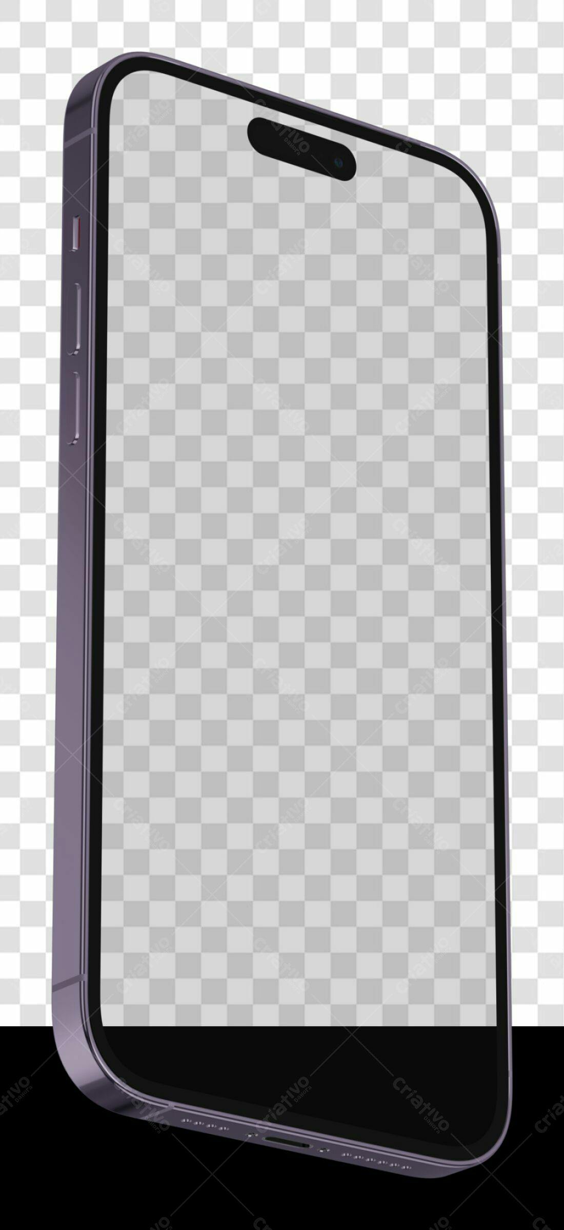 Mockup Smartphone Lilás PNG com fundo transparente