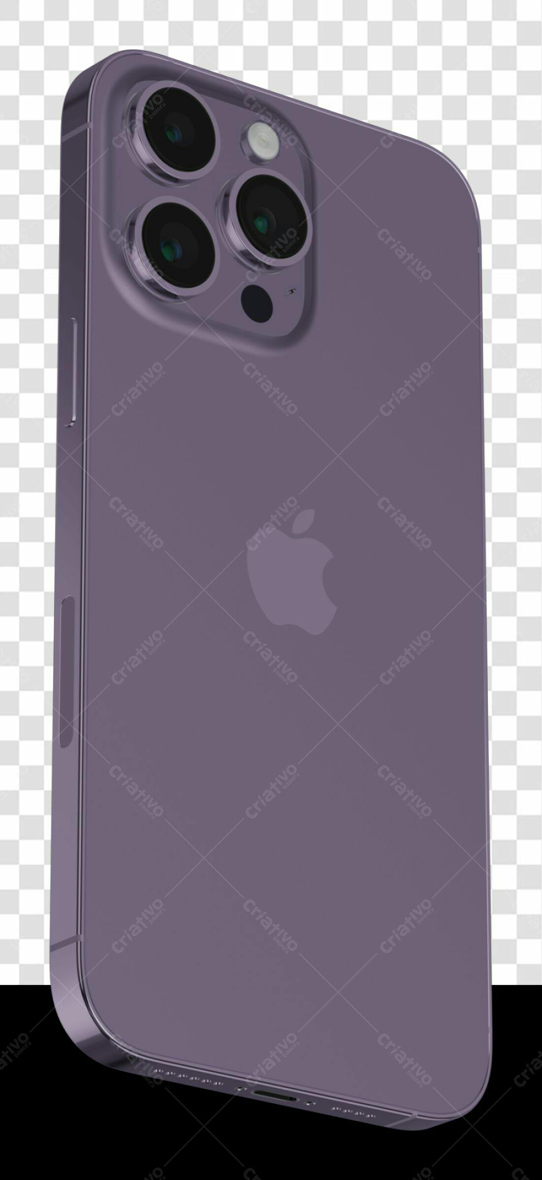 Mockup iPhone Lilás PNG com fundo transparente