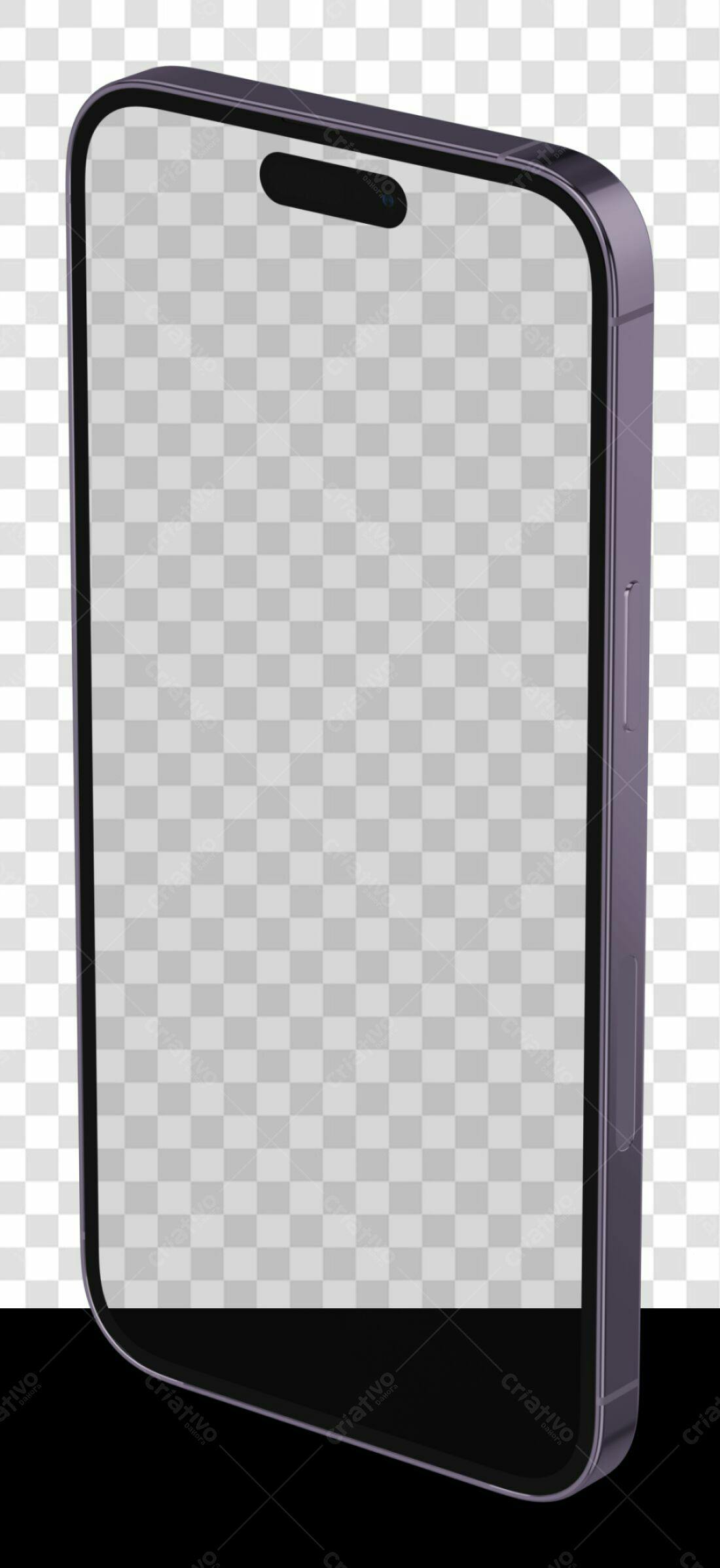 Mockup Smartphone Roxo PNG com fundo transparente