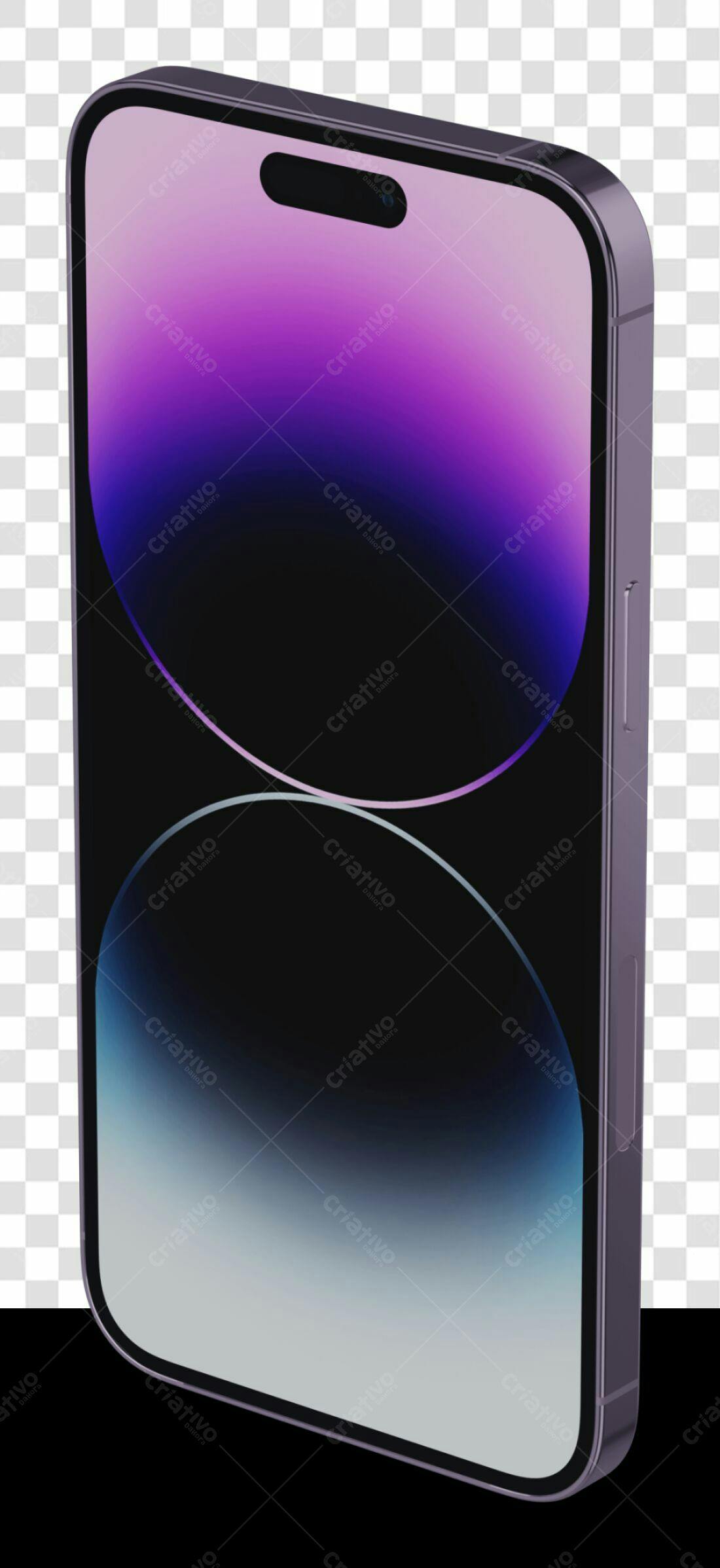Mockup Smartphone Tela Gradiente PNG com fundo transparente
