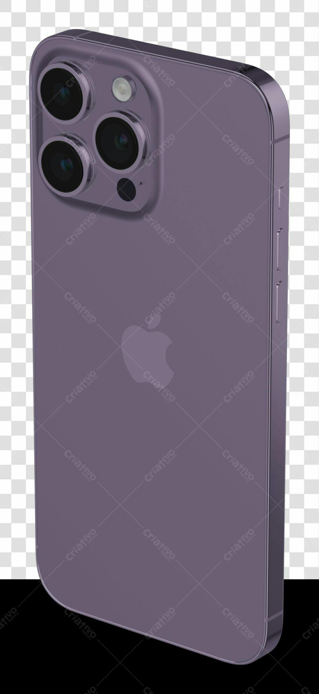 Mockup iPhone Roxo PNG com fundo transparente