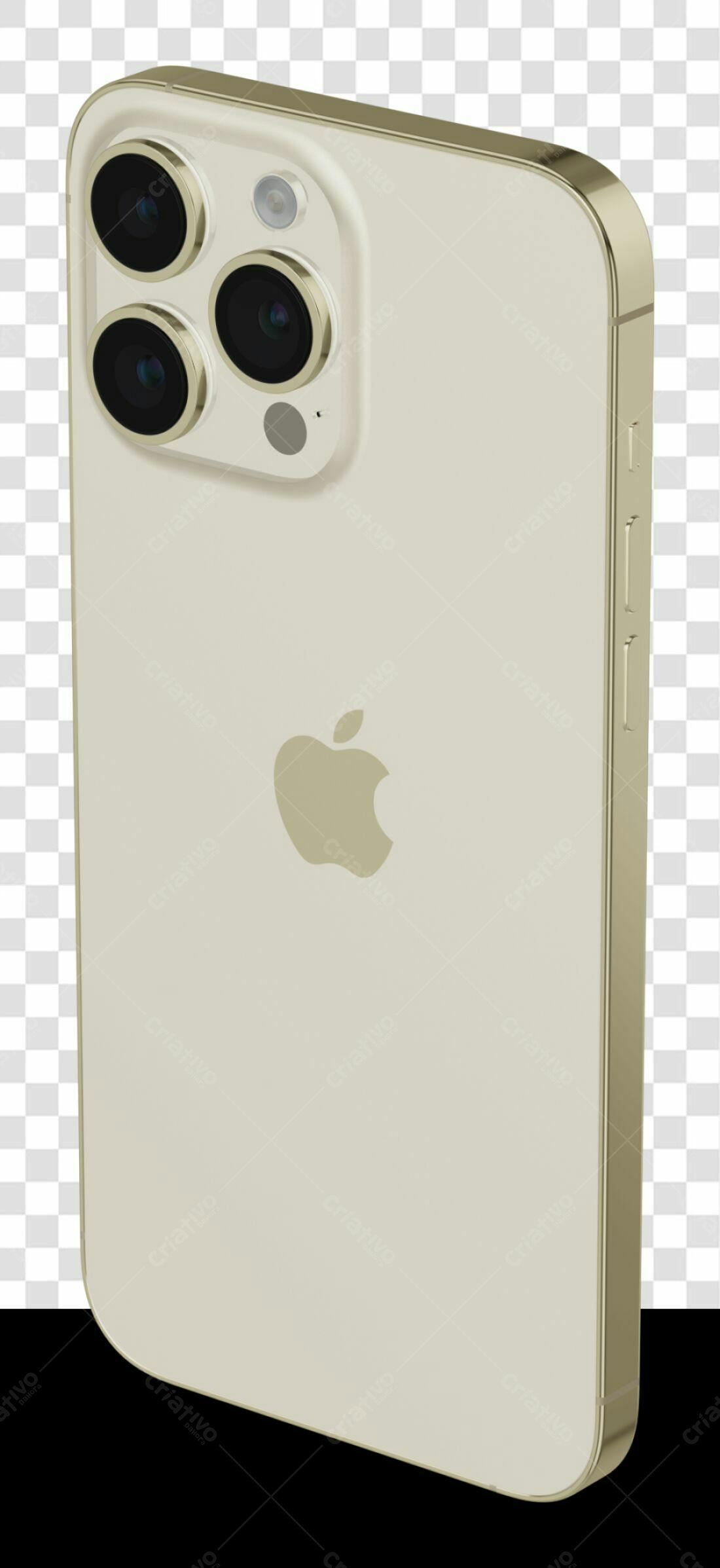 Mockup iPhone Bege PNG com fundo transparente