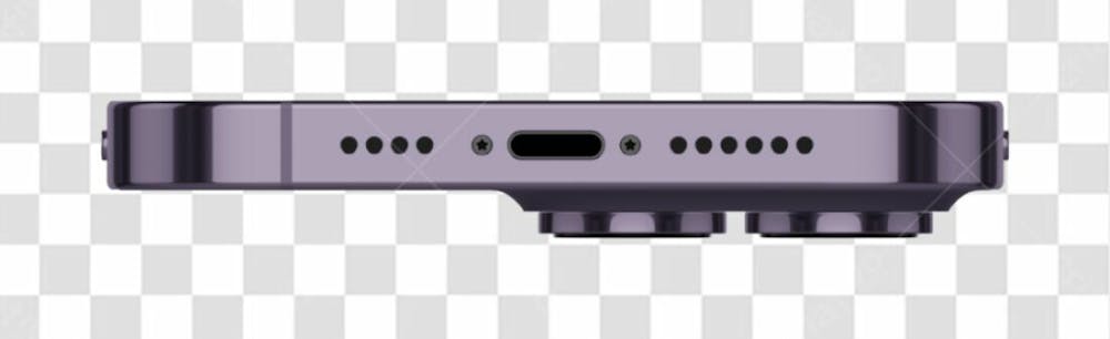 Iphone 14Pro Mockup L 3 Bottom Deep Purple