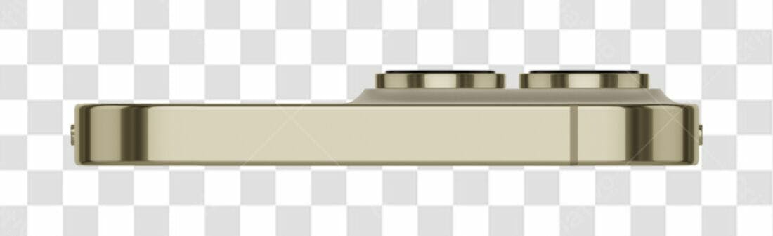 Mockup Smartphone Dourado PNG com fundo transparente