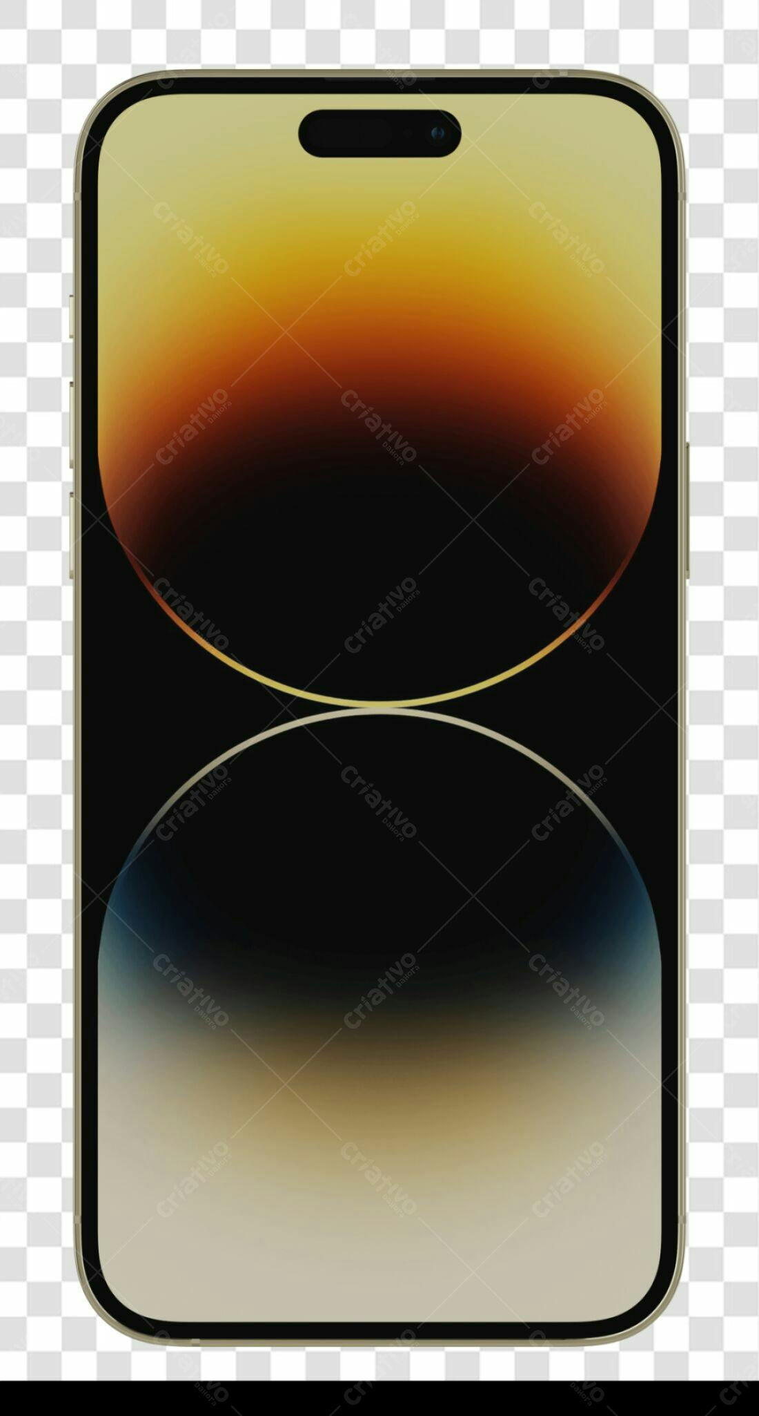Mockup iPhone com fundo degradê PNG com fundo transparente