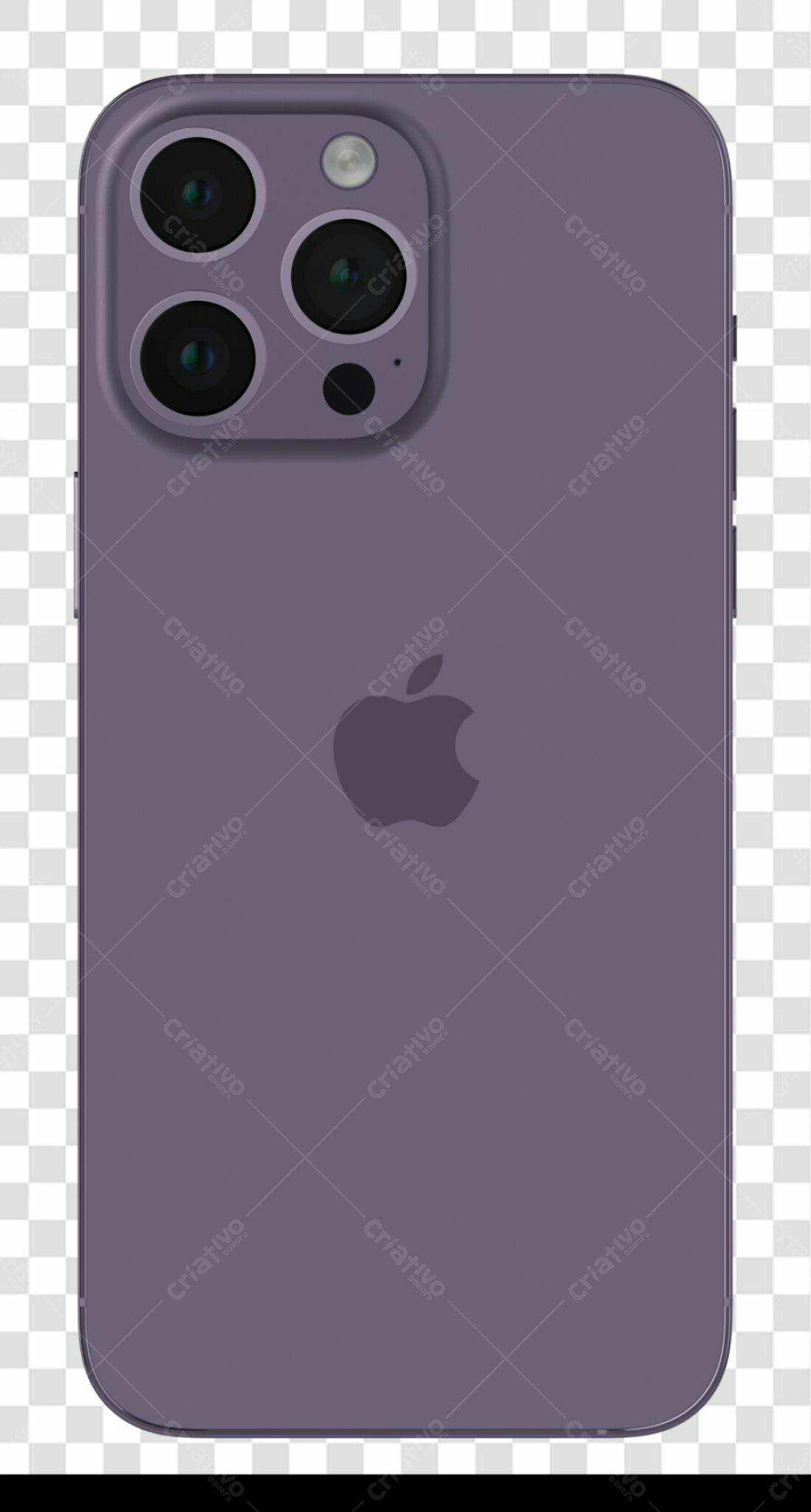 Mockup iPhone Lilás PNG com fundo transparente