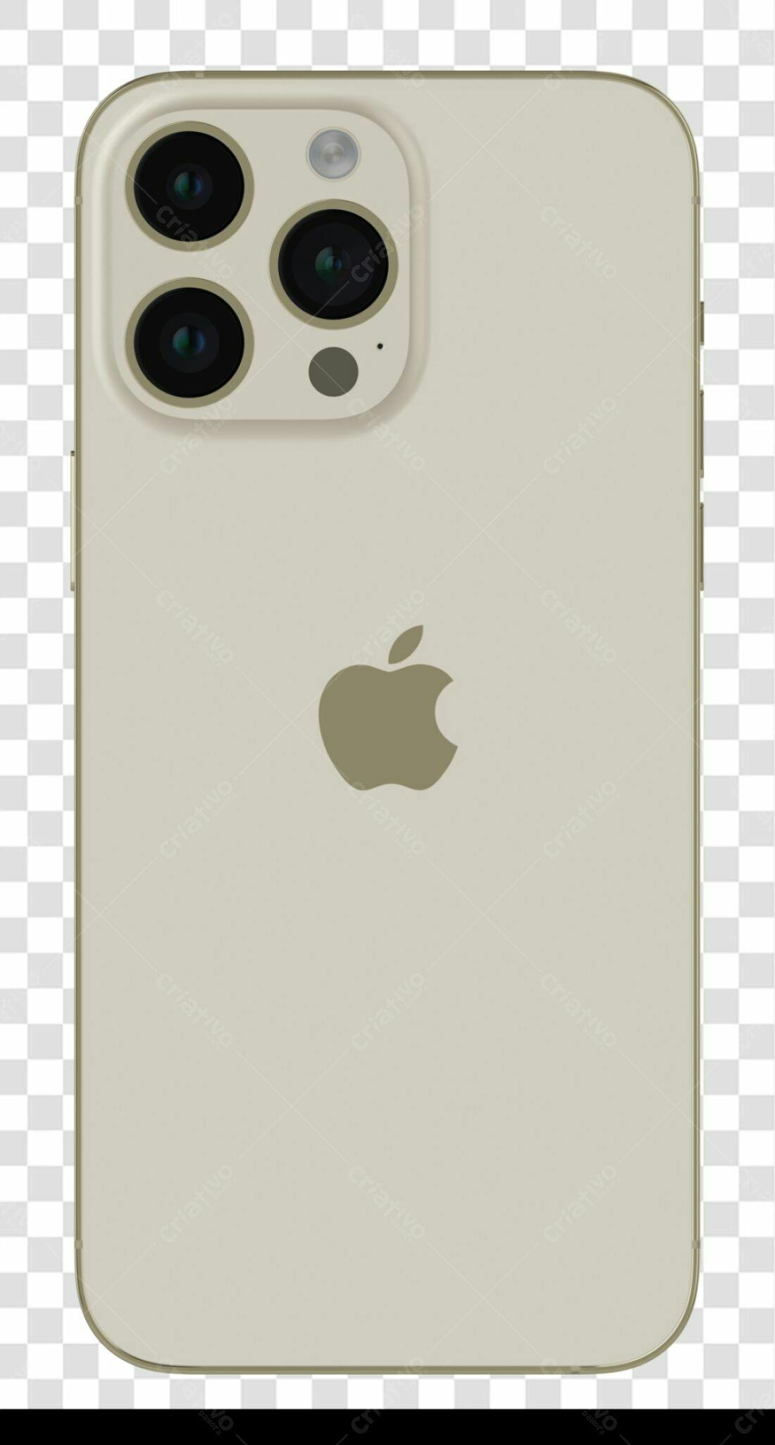Mockup iPhone Bege PNG com fundo transparente