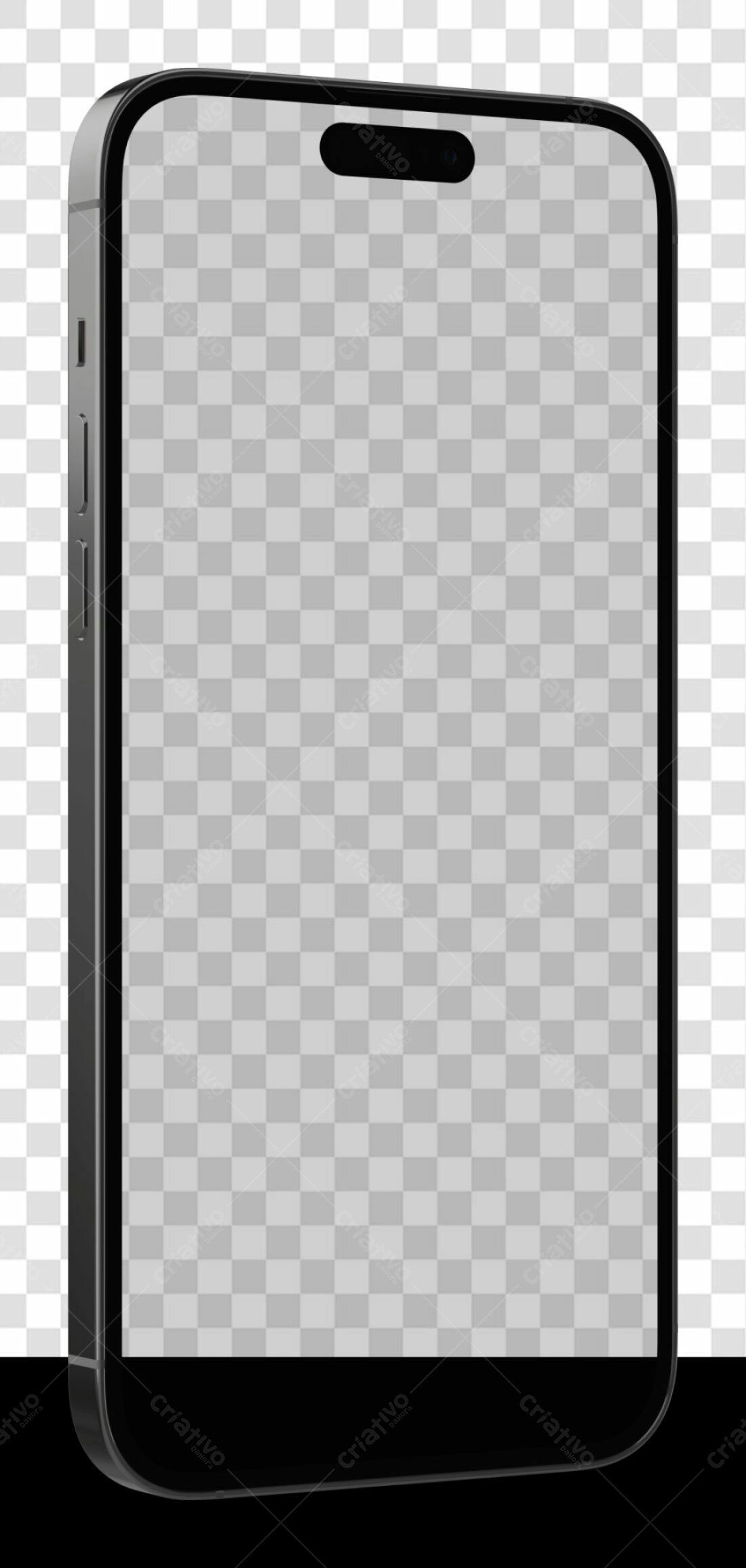 Mockup Smartphone Preto PNG com fundo transparente