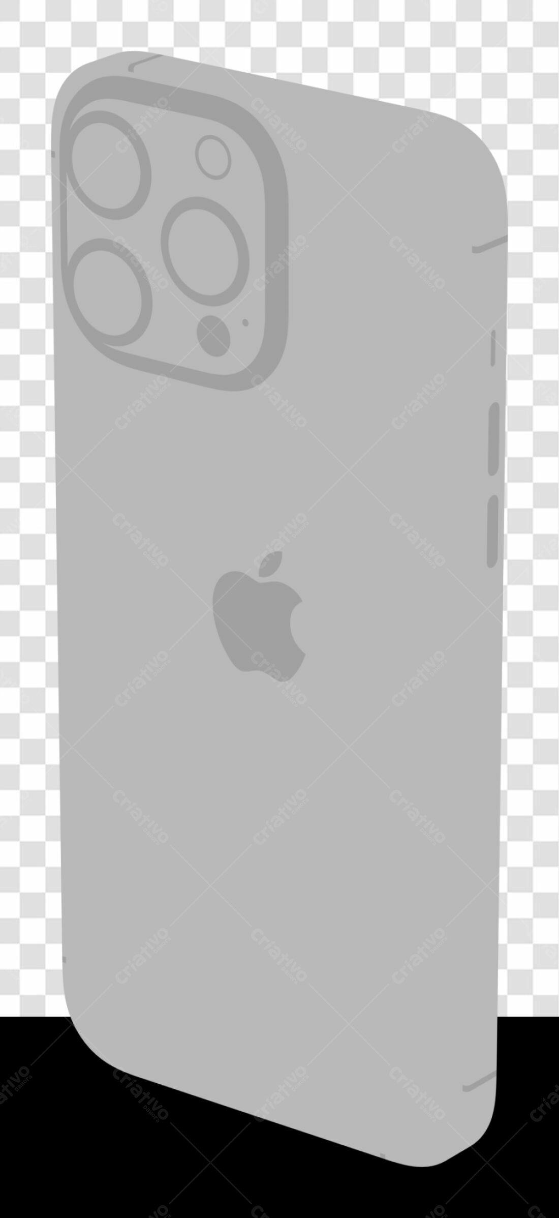 Mockup iPhone Cinza PNG com fundo transparente