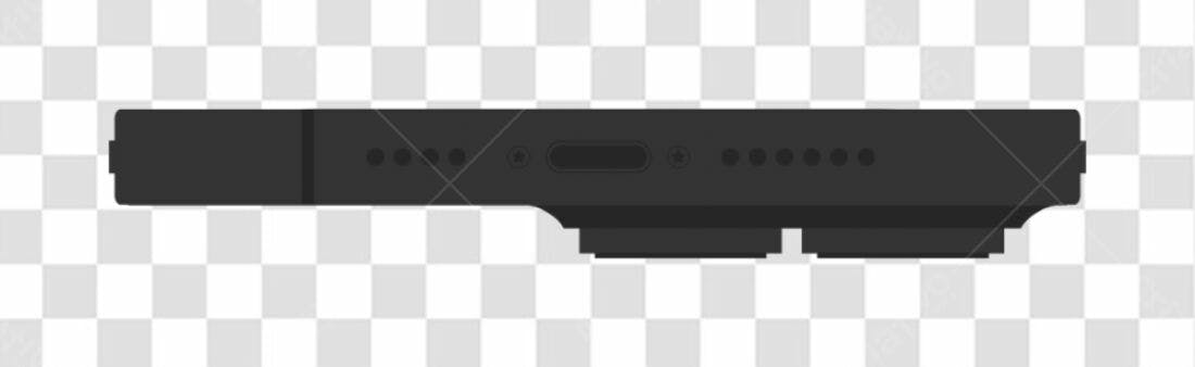 Mockup Smartwatch Preto PNG com fundo transparente