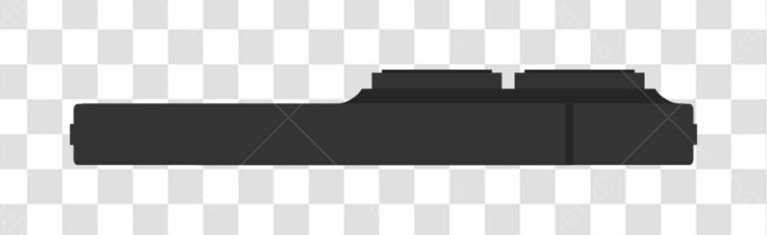 Banner minimalista preto PNG com fundo transparente