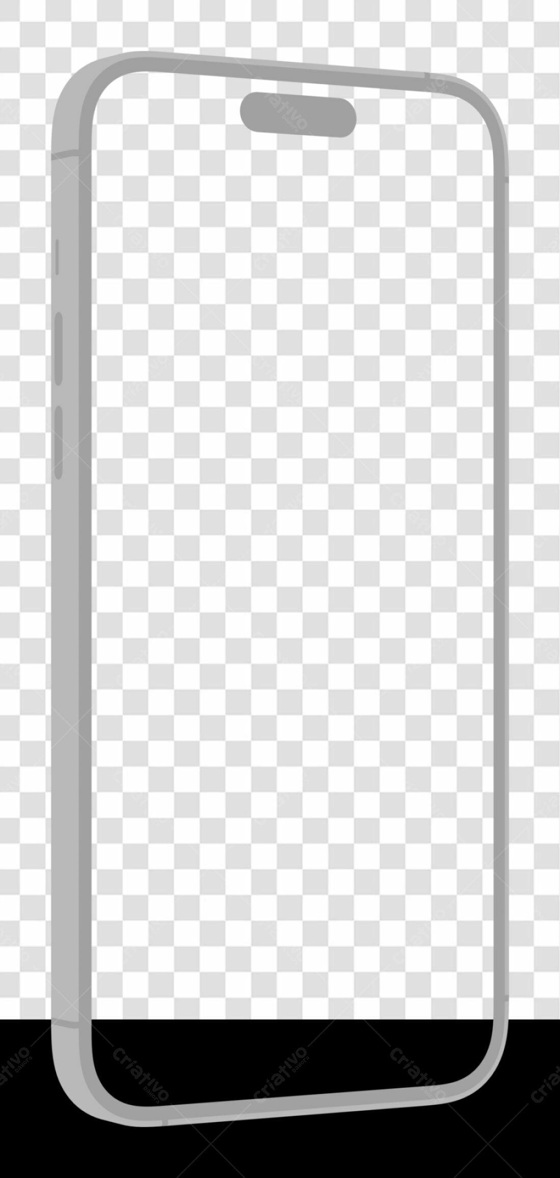 Mockup Smartphone Cinza PNG com fundo transparente