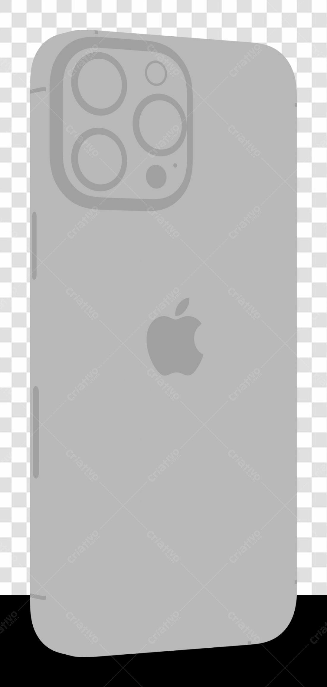 Mockup iPhone Cinza PNG com fundo transparente