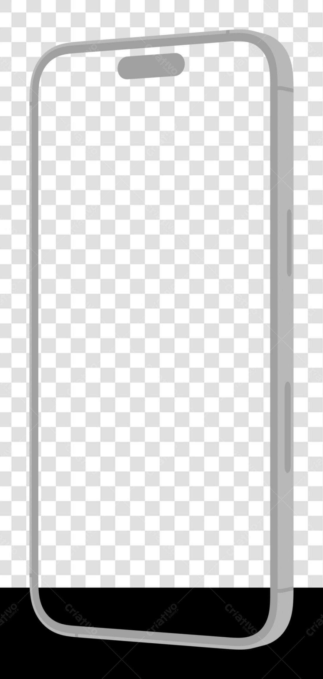 Mockup Celular Cinza PNG com fundo transparente