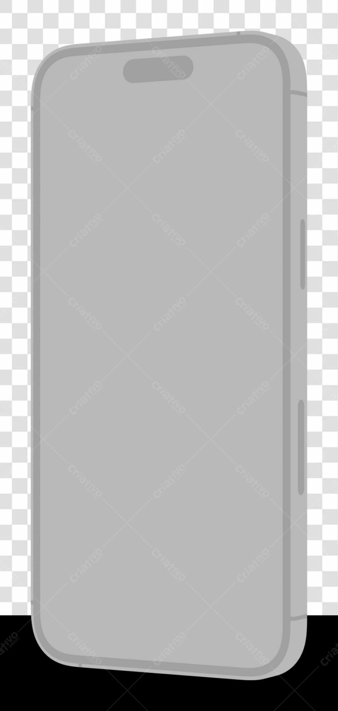 Mockup Smartphone Cinza PNG com fundo transparente